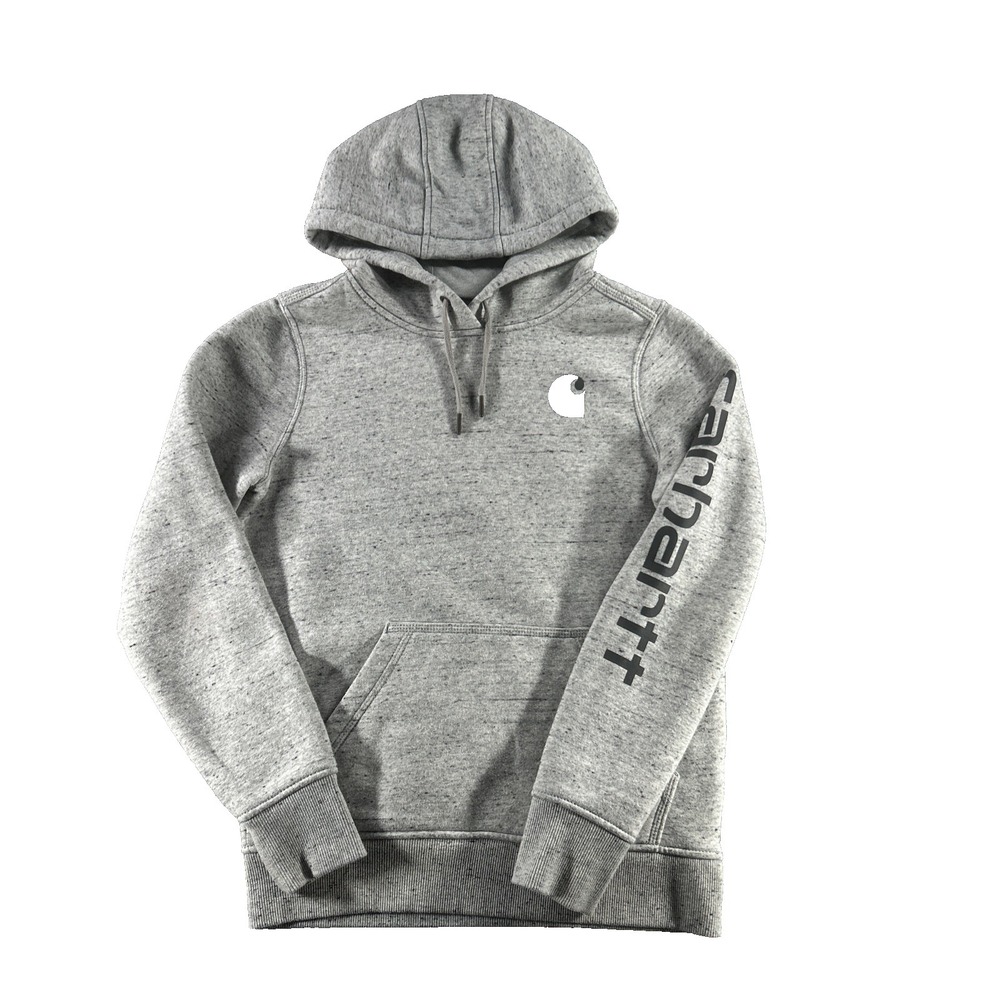 Carhartt Hoodie Sweatshirt Women's XS‎ Fleece Spell-Out Outdoors Relaxed Fit